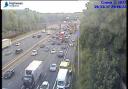 Emergency services are at the scene, clockwise on the M25 between junctions 18 and 19. Picture: National Highways