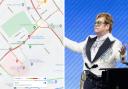 There are delays in West Watford due to Vicarage Road closure for Elton John's concert. Picture: Google Maps and PA