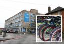 Eight bikes have been stolen in six months from Watford General Hospital. Pictures: Inset, Canva