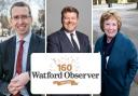 Peter Taylor, Dean Russell and Dorothy Thornhill have been among the community figures to congratulate the Watford Observer on its 160th anniversary