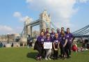 The ten-mile walk finishes at Tower Bridge. Image: Peace Hospice Care
