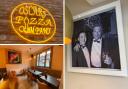 The family-owned Oscars Pizza Company has been revamped inside. Right: Oscar with his dad.