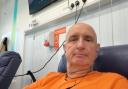 Cllr Tim Williams at the Chemotherapy Suite at Mount Vernon
