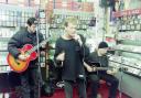 The Stranglers performing at Past and Present Records in Watford in 1995