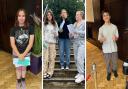 Students at The Grange in Bushey, celebrate their GCSE results.