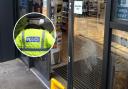 A door was smashed at Tesco Express in Prestwick Road, South Oxhey.