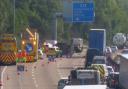 Overturned vehicle causes part M25 closure - live updates