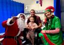 Little Elsie and dad Antony had a special visitor at the children's Starfish Ward last week.