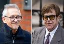 Gary Lineker and Sir Elton John