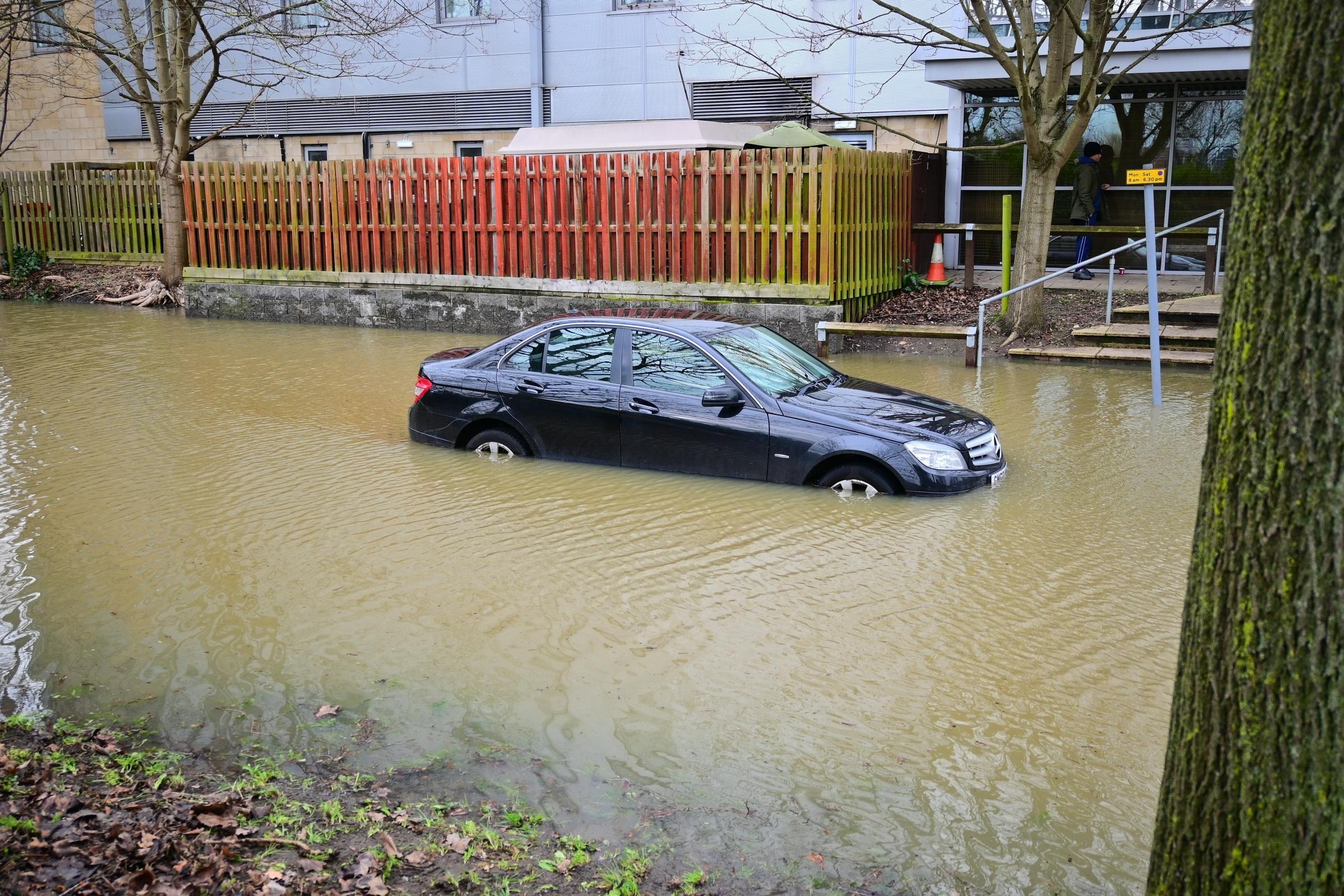 A car trapped in Water Lane Credit: Rory Robinson