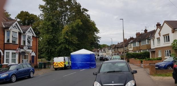 The scene of the stabbing in Gammons Lane, Watford