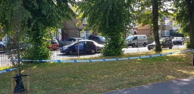 The scene of the stabbing in Gammons Lane, Watford.
