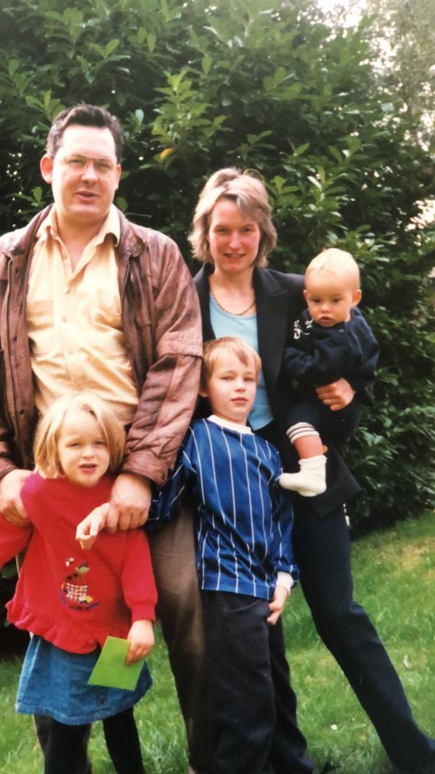 Watford Observer: Benjamin Vis with his family when he was a baby