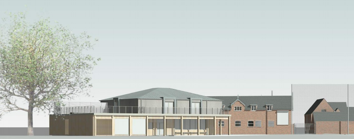 A render of the new cricket pavilion