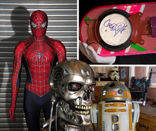 A set of the different types of memorabilia on offer at the Prop Store in Rickmansworth (Photo: PA)
