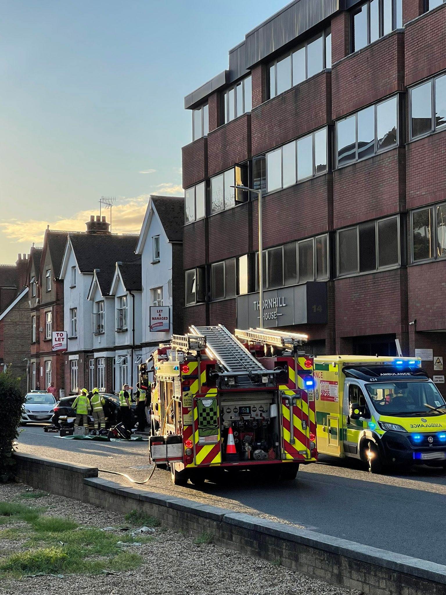 Emergency services were at the scene for an hour (Photo: @RabinovitchAdam)