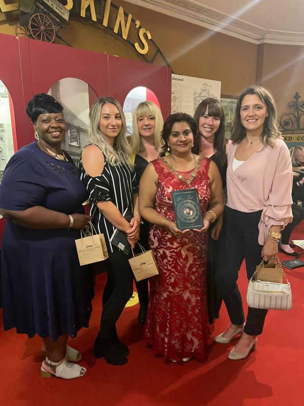 Watford Observer: The Leaford Ladies. Left to right: Karen, Amy, Lisa, Carley and Sandra with Bilqees Mauthoor in the front.