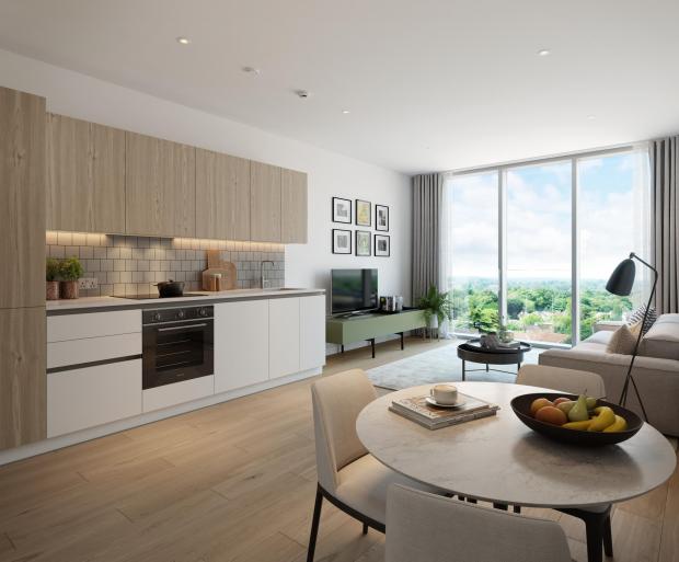 Watford Observer: A mock-up of what an apartment in The Clarendon may look like. Credit: Regal London