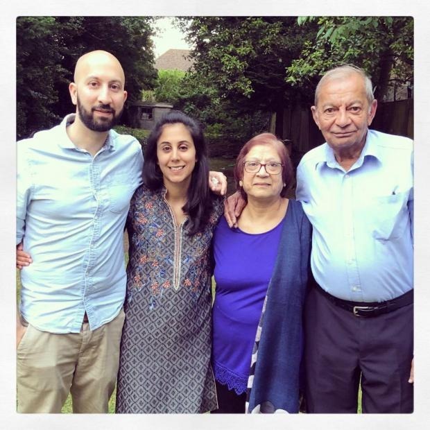 Basheer (right) with his wife Zeenat, his son Abbas and daughter-in-law Zora