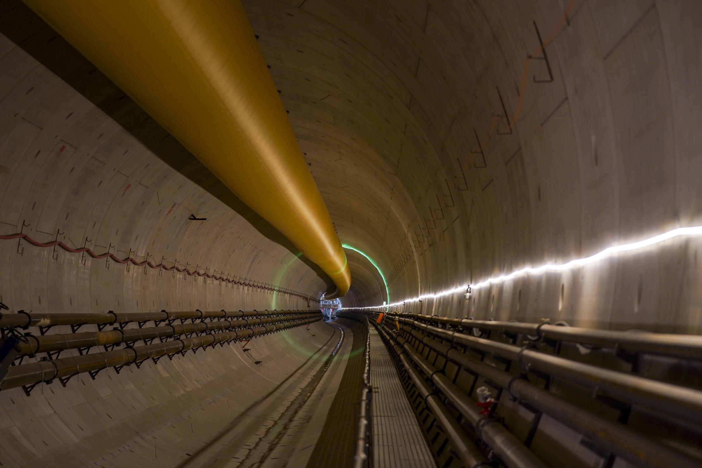 One of the two tunnels at the south portal HS2 align compound, in Rickmansworth (Photo: PA)