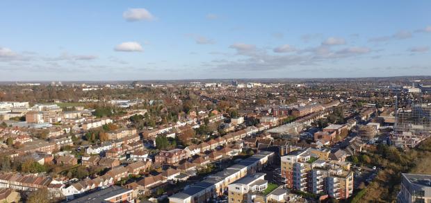 Watford Observer: View over West Watford and Watford town centre 