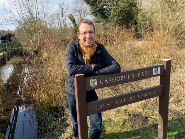 Watford Observer: Watford mayor Peter Taylor at Cassiobury Nature Reserve