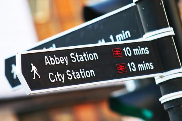 Watford Observer: A sign for St Albans Abbey station