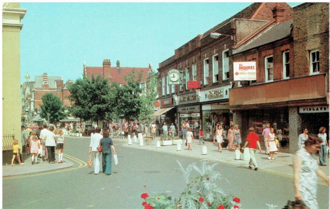 High Street viewed from Market Place in the 1970s. Picture: Watford Museum