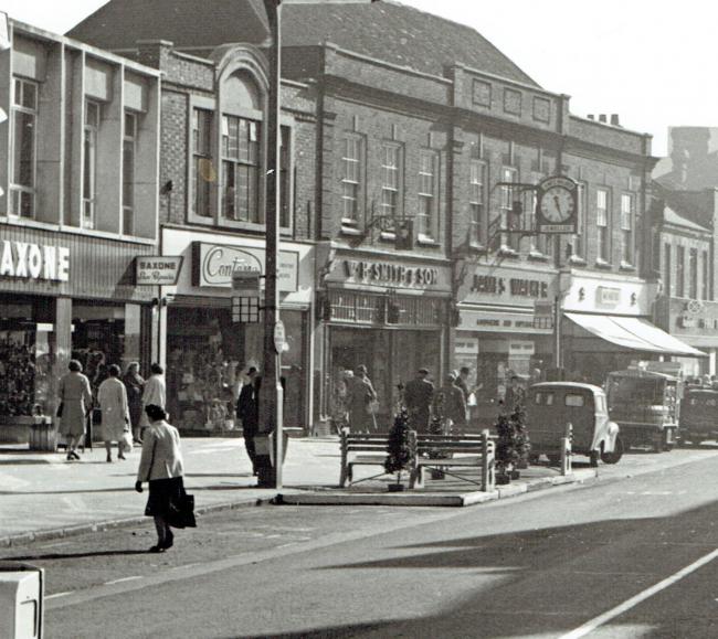 High Street viewed from between Market Place and Clarendon Road with WH Smith on the left. Picture: Watford Museum