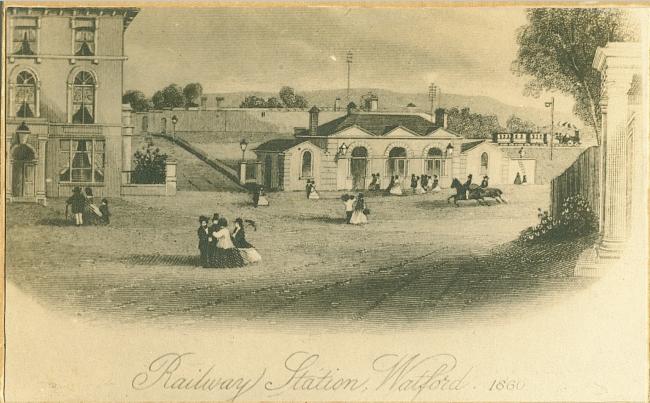 Watford's new station viewed from Station Road in 1860. Picture: Watford Museum