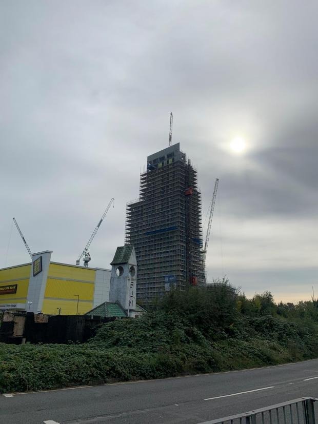 A 24-storey tower under construction in Ascot Road