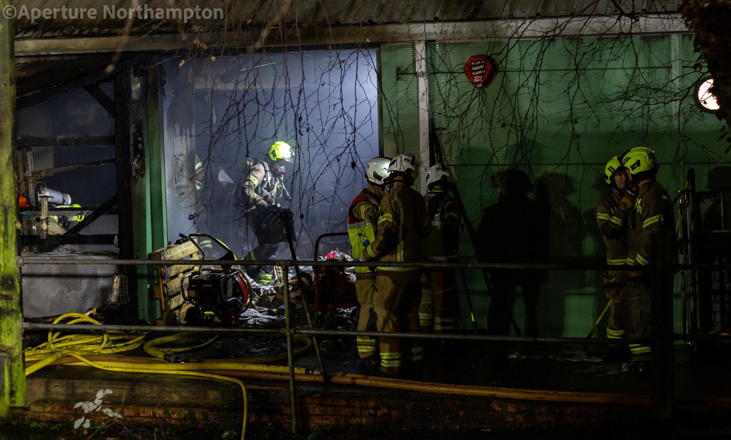 Firefighters tackled the fire by the paper mill Credit: Aperture Northampton News Team