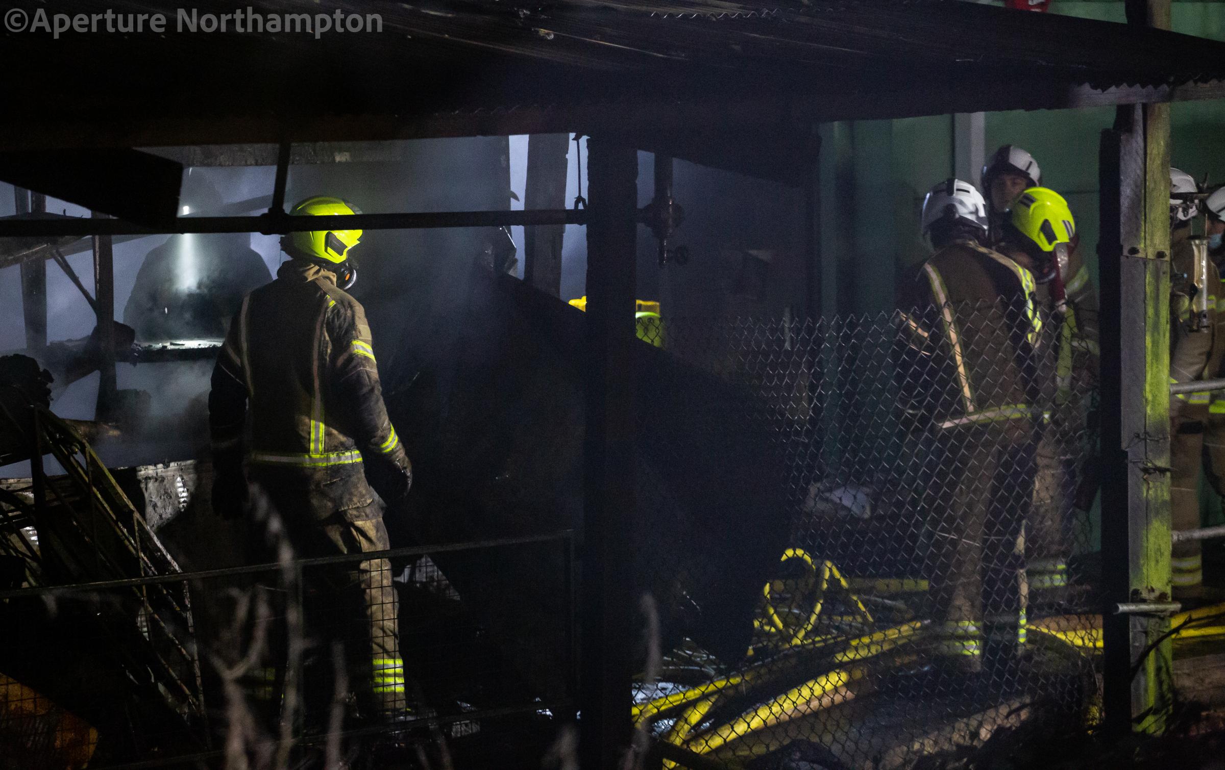 Firefighters tackled the fire by the paper mill Credit: Aperture Northampton News Team
