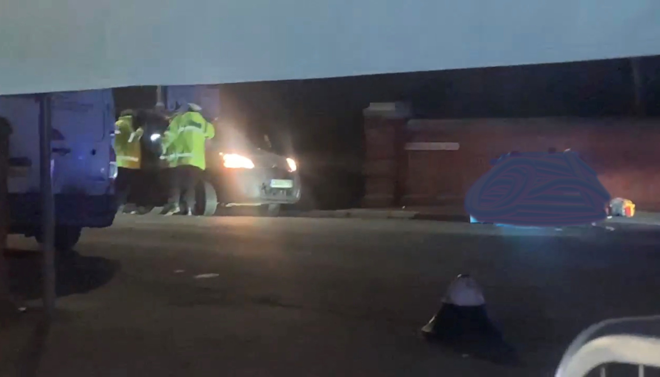 Footage shows someone was injured at Eastbury Road. Credit: UGC