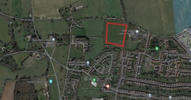 The land in Croxley Green earmarked for the relocated school. Credit: Google Maps