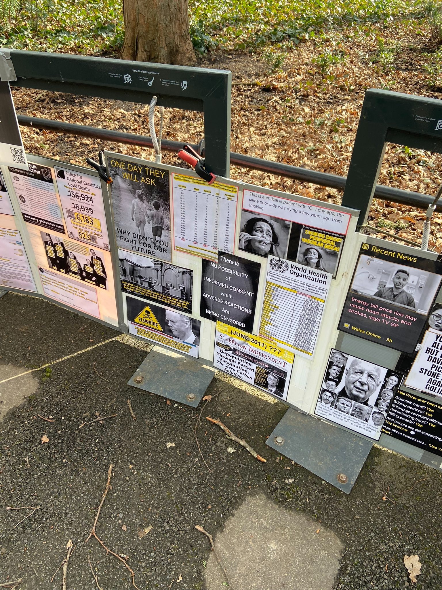 Some of the posters on display. Credit: Lester Holloway