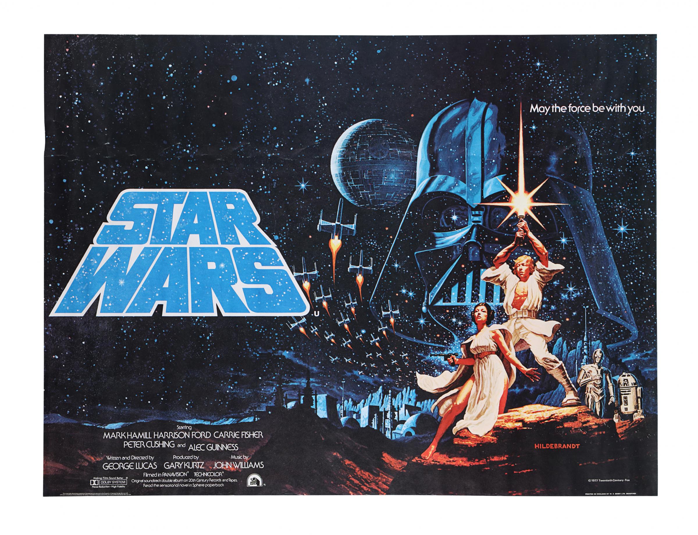 The rare Star Wars poster that will be auctioned. Credit: PA
