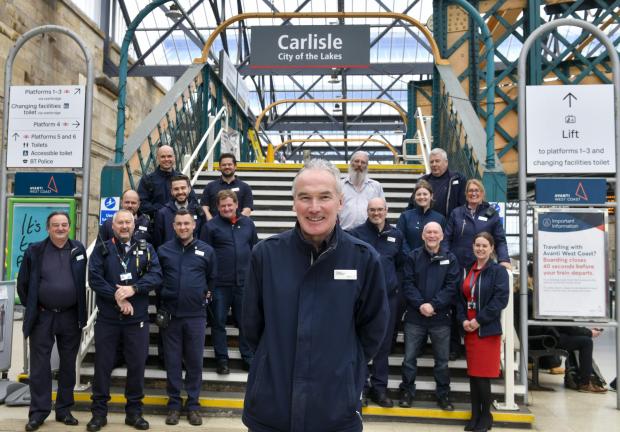Watford Observer: Colleagues marked Tommy's retirement from the railway with a presentation on Thursday at Carlisle station. Credit: Avanti West Coast