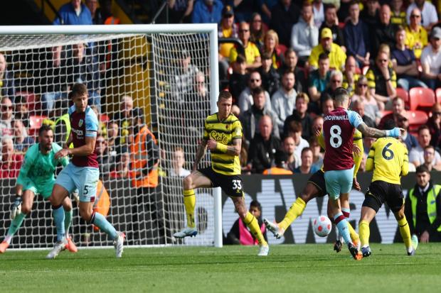 Josh Brownhill scores to all but condemn Watford to the drop. Picture: Action Images