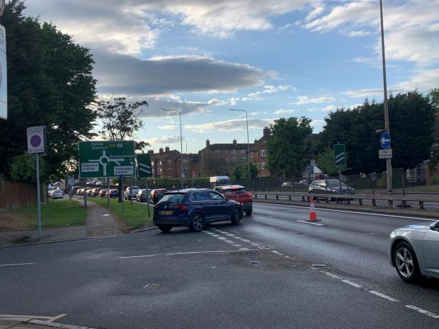 Watford Observer: One lane is closed on the A41 from Mill Hill Circus to Apex Corner