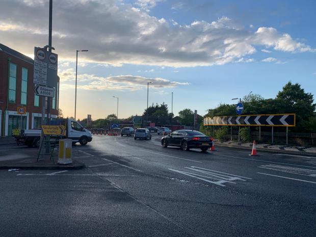 Watford Observer: Apex Corner roundabout, which despite the disruption, has been mostly clear