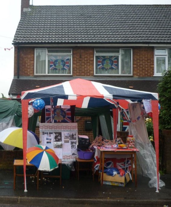 Watford Observer: Jubilee Party ready outside my house in Biddenham Turn.