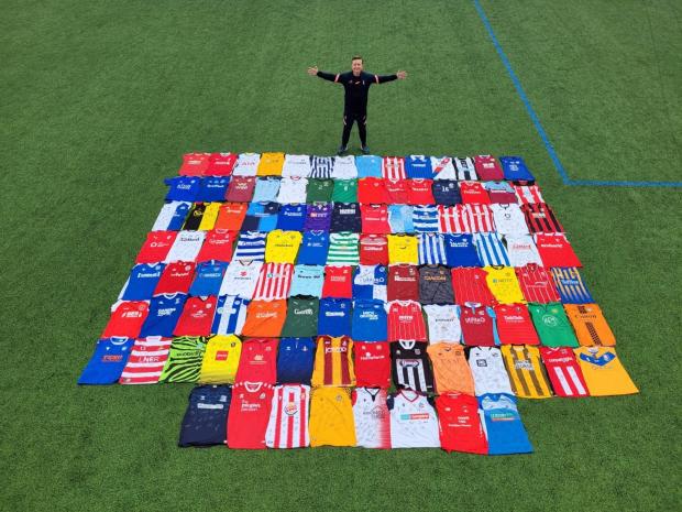 Watford Observer: Steve Dukes with his jersey collection