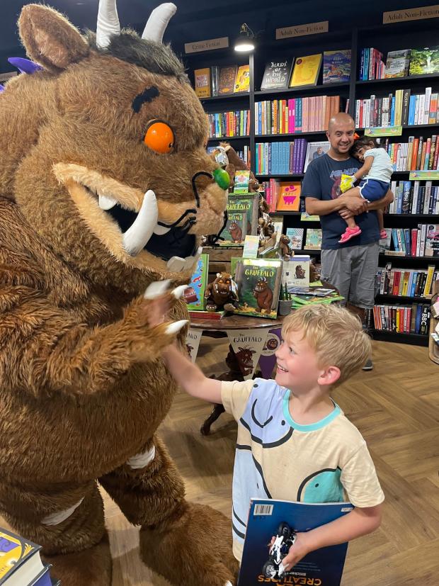 Watford Observer: Gruffalo visited the Chorleywood Bookshop. Picture: The Chorleywood Bookshop