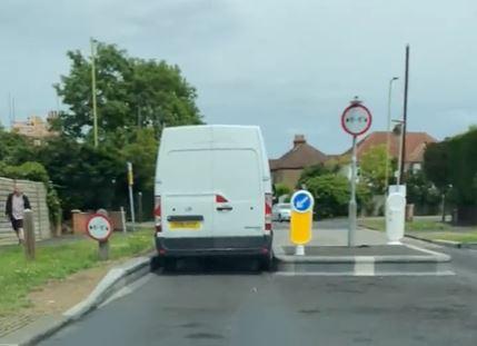 Watford Observer: The size of the kerbs for the 6ft6in restriction has led to criticism. According to a driver, he has seen people hit their vehicles on the kerbs. Credit: Twitter