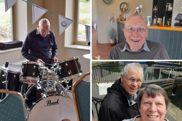 John has been playing the drums for two years now. His wife, Ruth, says Music 24 has been important for John. Picture: Ruth Evans