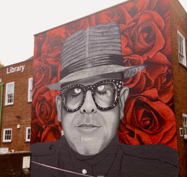 Watford Observer: The Elton John mural Picture: Jaffer Bhimji
