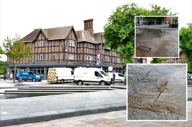 Repairs were needed after a water main burst in Watford town centre on Thursday June 30. Credit: Stephen Danzig/Watford Observer Camera Club
