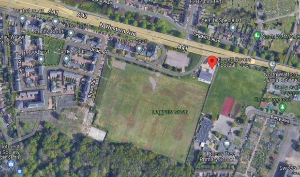 Watford Observer: Everett Rovers Football Club is based in North Watford. Credit: Google Maps