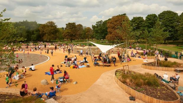 Watford Observer: Cassiobury Park splash park. Credit: Watford Borough Council
